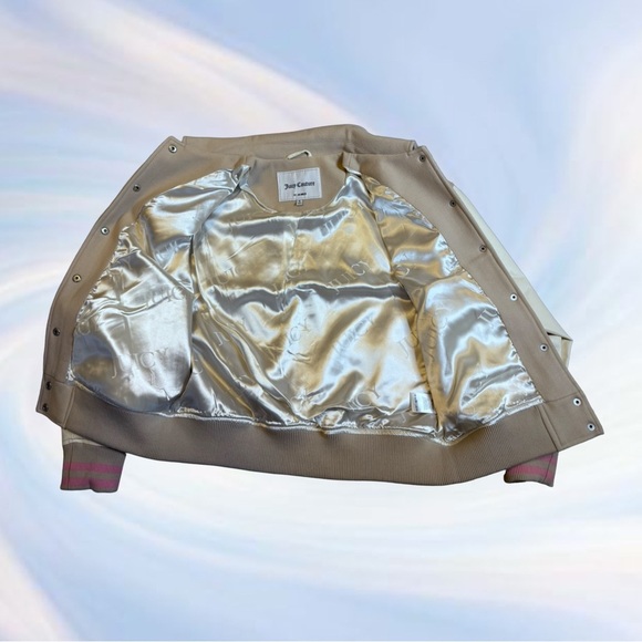 Juicy Couture Convertible Collar Varsity Jacket with Embellishments Size XL NWT - Picture 8 of 11